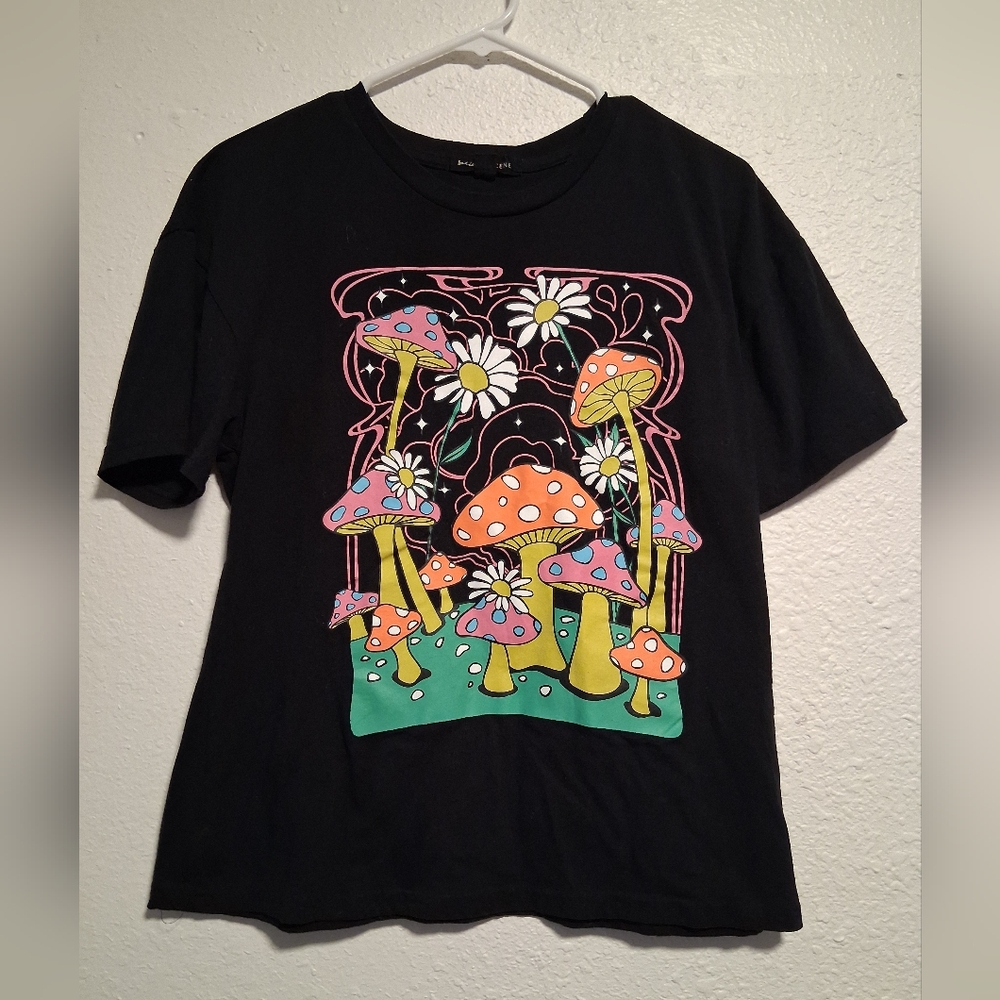 Social Scene Neon Mushroom T Shirt